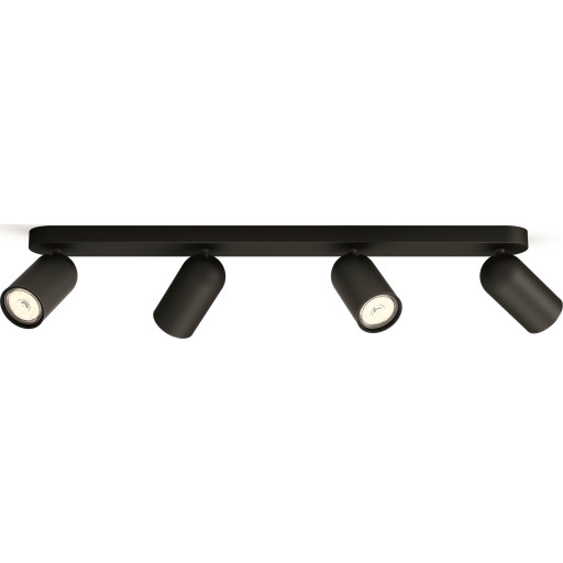 Philips myLiving Pongee spotlampe, 4 spots, sort billede