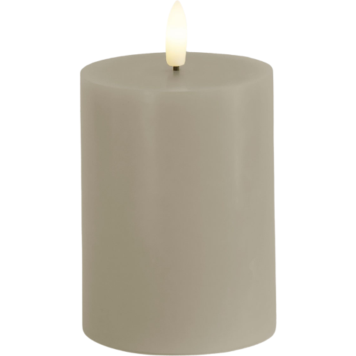 Sirius - Sille Bloklys, Ø7,5xH10 cm, Varm Grå