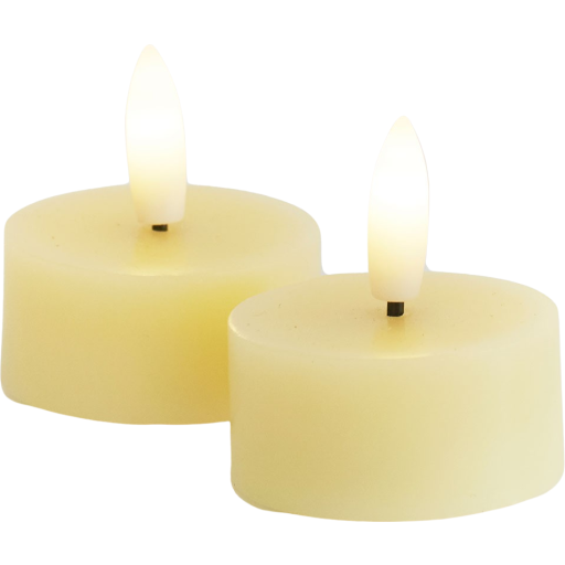 Sirius - Sille Fyrfadslys 2 stk. sæt, Ø4,5xH2,2 cm, Lysegul