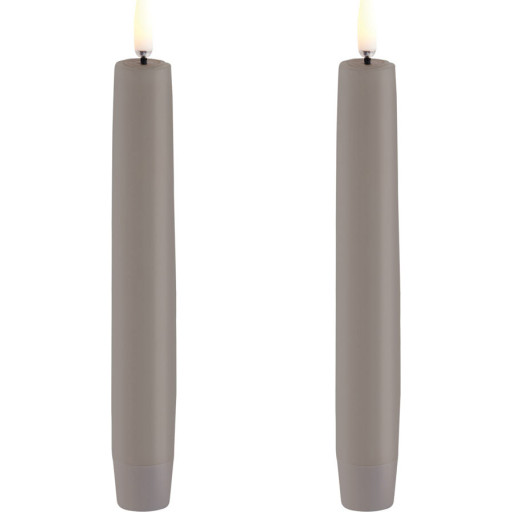 6 stk Uyuni LED kronelys, batteri, beige billede