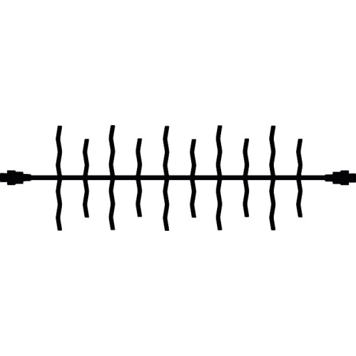 Sirius Tech-Line Cluster ljusslinga utomhus, 120 varm vita ljus, 2 meter, forlängningssats