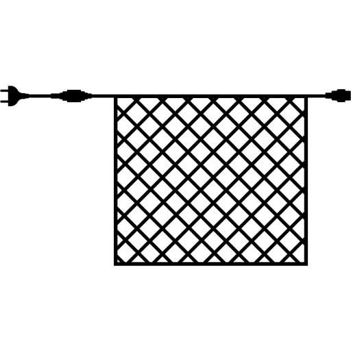 Sirius Tech-Line udendørs lysnet, 196 varm hvide lys, 3x3 meter, startsæt