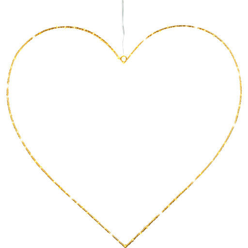 Sirius Liva hjerte med lys, 80 lys, guld