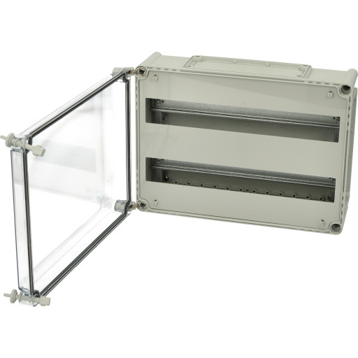 2 stk Fibox DIN-Skinnekasse, 2x19 moduler, 38x28x13 cm