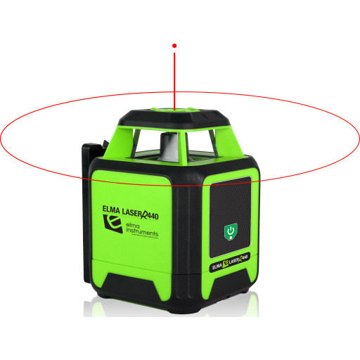 Elma Instruments Laser R440 Combo rotationslaser vandret sæt i kuffertEn-knaps simpel betjening med stativ sens