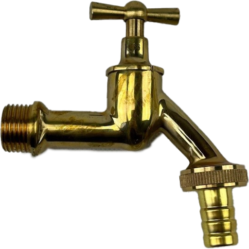 Milton Megatherm aftapventil poleret messing 1/2" nippel