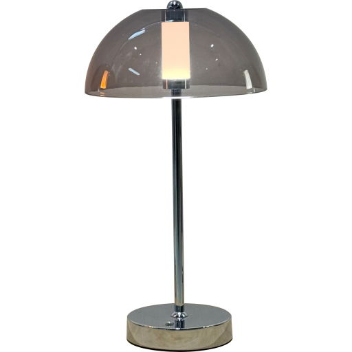 Veli Line Shade uppladningsbar bordslampa, rökfärgad