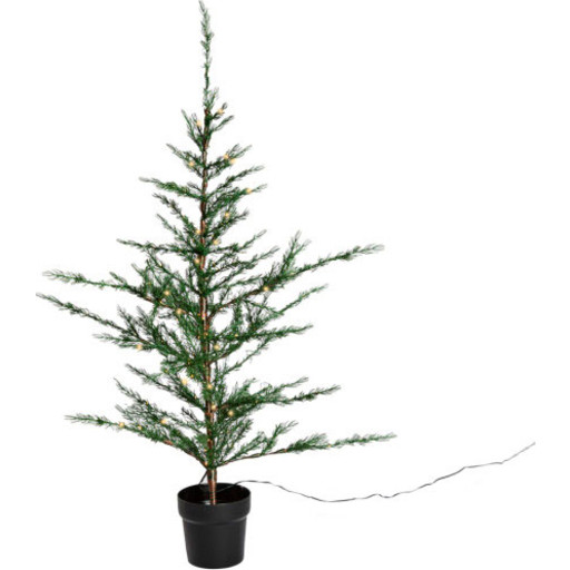 Nordic Winter kunstigt cedertræ med lys billede