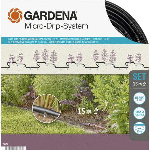 4 stk Gardena micro-drip planterækkesæt 15 m2 billede