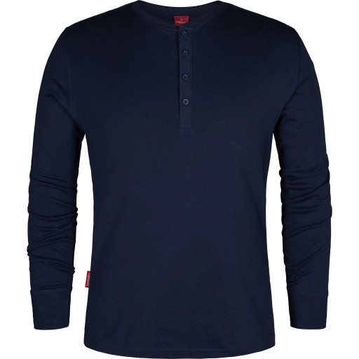 FE Engel Grandad langærmet t-shirt, marineblå, str. 2XL