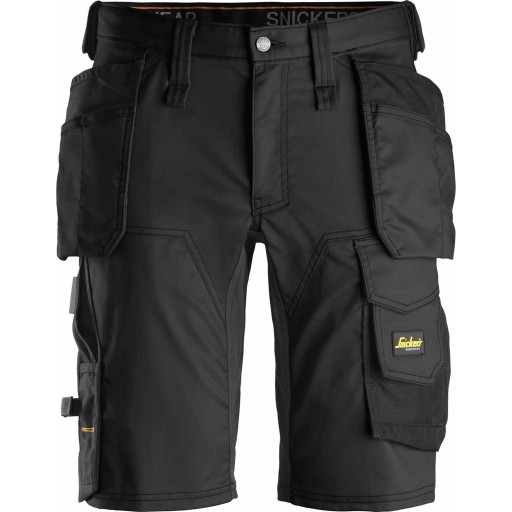 Snickers 6141 AllroundWork håndværkershorts med stretch, sort, str. 60 billede