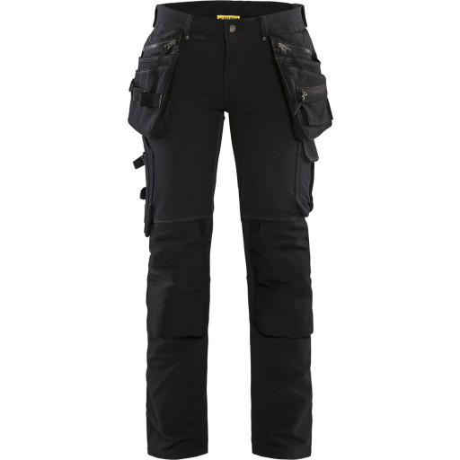 BLÅKLÄDER 7198 Håndværker Buks 4-vejs stretch Dame - Sort / C32 | Bukser | Baglomme | BLÅKLÄDER