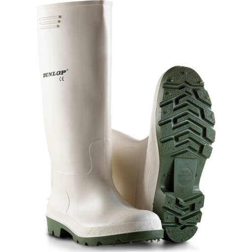 Dunlop Pricemastor gummistøvler, hvid, str. 35