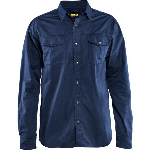 Blåkläder Workwear 3297 Twill skjorte, marineblå, str. M billede