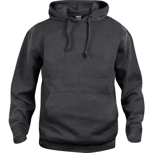 Clique Basic hoodie, koksgrå meleret, str. XS