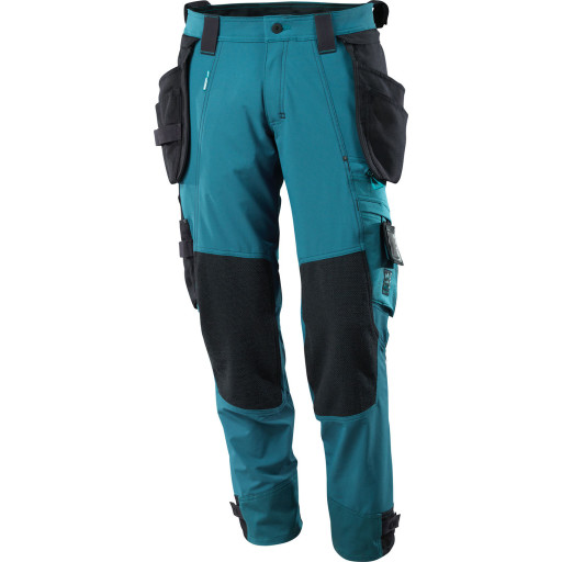 MascotAdvanced håndværkerbukser aftagelige hængelommer, Stretch, 17031-311-44 mørk petroleum - 76C46 - Bukser - Arbejdstøj - Beklædning