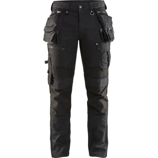 Blåkläder Workwear X1900 håndværkerbukser med 2-vejs stretch, sort, str. C152