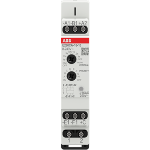 ABB kiprelæ, 1 NO, central justerbar, AC, 16A, 8-230V