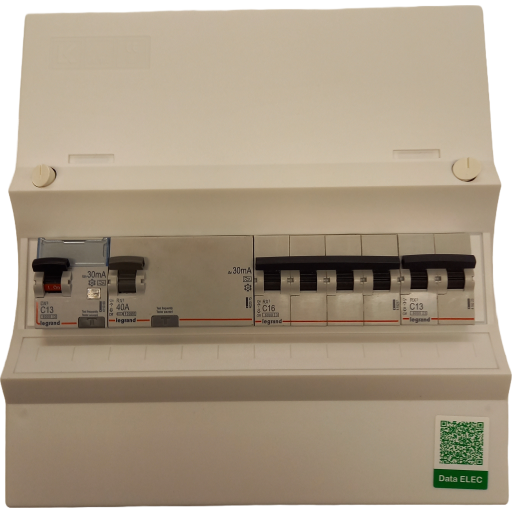 Færdigmonteret gruppetavle LLK1 01.1010 i hvid billede