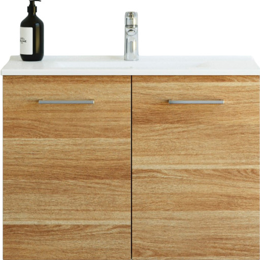 Dansani 81 cm sæt Mido 2 låger, Amber Mini vask, varm eg