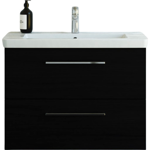 Dansani 82,7 cm møbelpk. Mido 2sk. vask LARGHETTO, sort