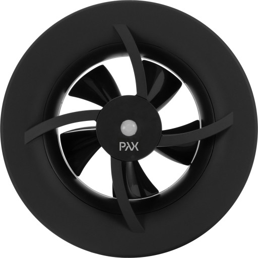 Pax Brisa badventilator, fugtstyring, timer, Ø100 mm, sort