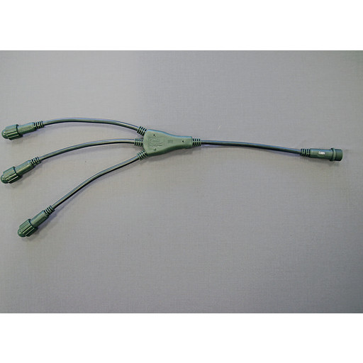 MK Quickfix T-fordeler, 3 udgange, 36V, sort