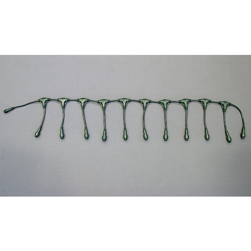 MK Quickfix T-fordeler, 11 udgange, 36V, sort