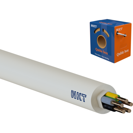 50 meter NKT Noiklx installationskabel, 5G1,5 mm², 50 meter