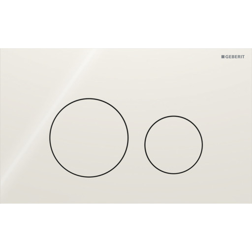 Geberit Sigma 40 Round betjeningsplade, beige glas