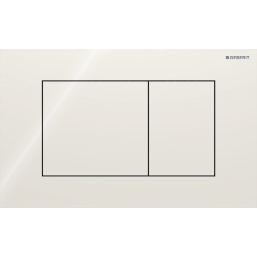 Geberit Sigma 40 Square betjeningsplade, beige glas