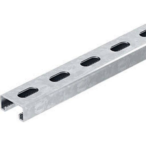 3 meter Profilskinne Perforeret, rillebredde 22 mm 3000x41x21