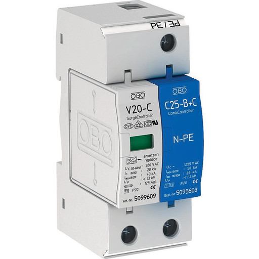 Transientbeskyttelse V20 1+1 udførelse 280V