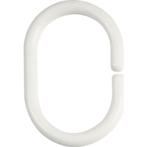 Spirella C-Minor badeforhængsringe, 12 stk., hvid