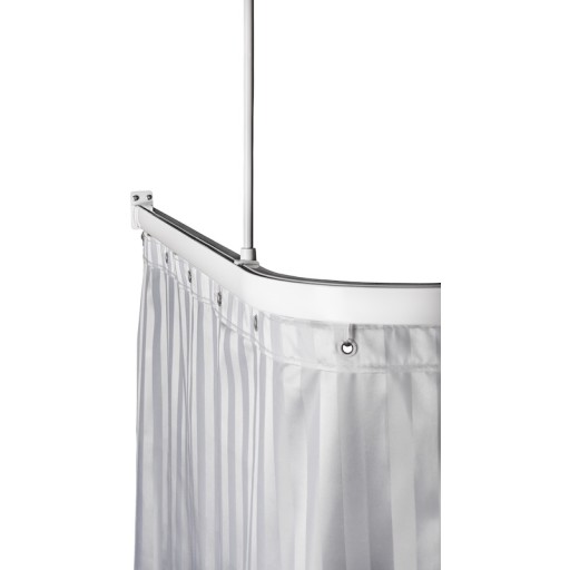 Leijma Stabil badeforhængsstang, 120x120 cm, hvid