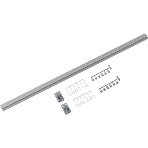 Leijma Stabil badeforhængsstang, 180 cm, grå