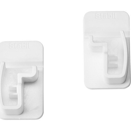 Leijma beslag til Stabil badeforhængsstang, 2 stk., hvid