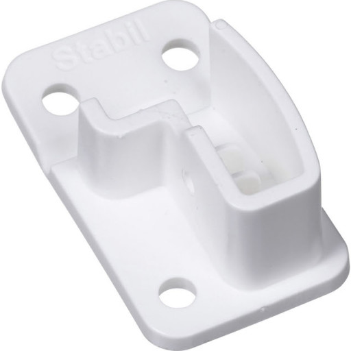 Leijma beslag til Stabil badeforhængsstang, 2 stk., hvid