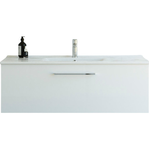 Dansani Mido+ møbelpakke, 121x45,5 cm, hvid højglans