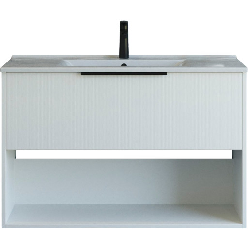 Dansani Mido+ Classic møbelpakke, 101x44 cm, stribet mat hvid