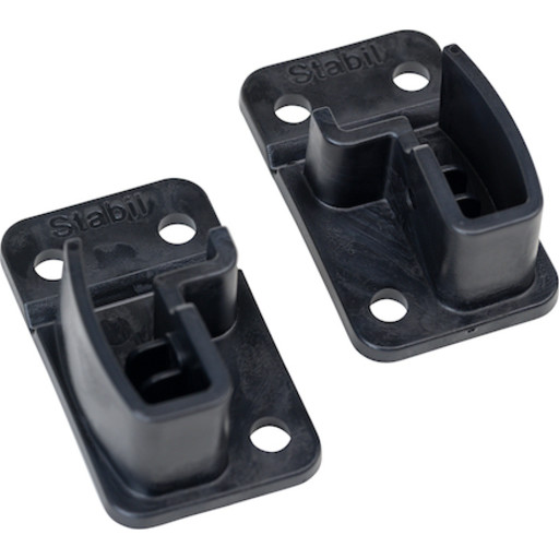 Leijma beslag til Stabil badeforhængsstang, 2 stk., sort