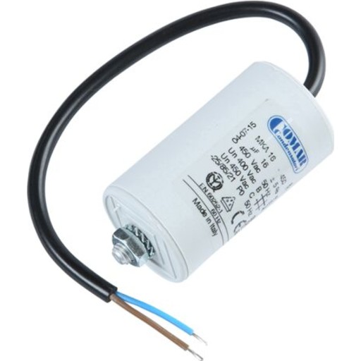 Kondensator RPC24505K-P 450V 5uF, M8 og 250 mm kabel