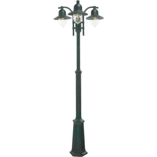 Norlys Como 373 stolpelampe, LED max 3x9W, E27, IP54, sort