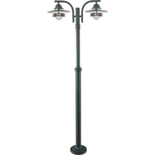 Norlys Oslo 242 stolpelampe, LED max 2x9W, E27, IP55, sort