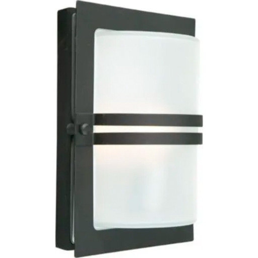 Norlys Basel vegglampe, LED max 9W, frostet glass, sort