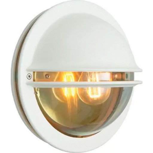 Norlys Berlin vegglampe, LED max 9W, klar polykarbonat, hvit