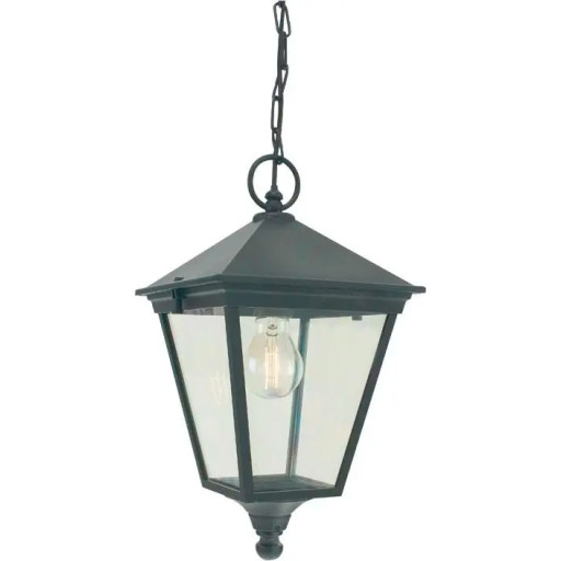 Norlys London taklampe, LED max 9W, klart glass, sort