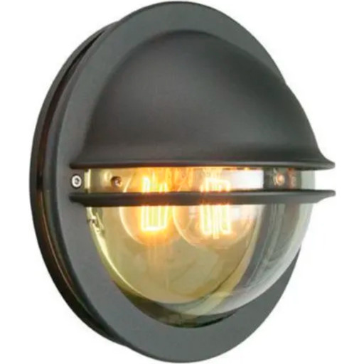Norlys Berlin vegglampe, LED max 9W, klar polykarbonat, sort