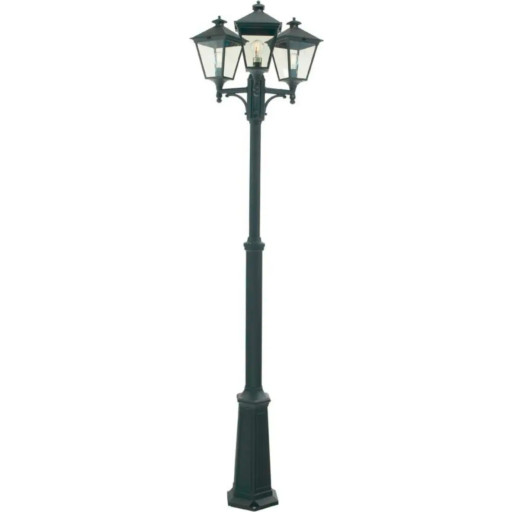 Norlys London 483 stolpelampe, LED max 3x9W, E27, IP54, sort