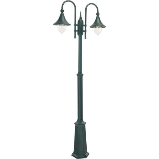 Norlys Florence 820 stolpelampe, LED max 2x9W, E27, IP54, sort